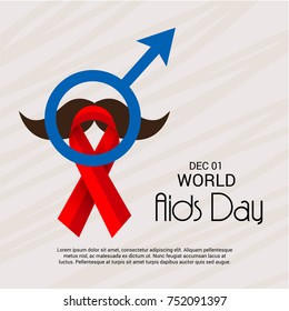 Vector illustration of a Banner for World Aids Day.