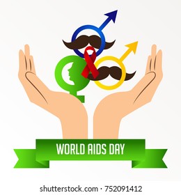 Vector illustration of a Banner for World Aids Day.