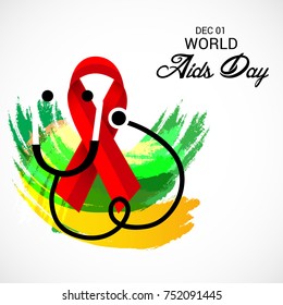 Vector illustration of a Banner for World Aids Day.