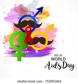 Vector illustration of a Banner for World Aids Day.