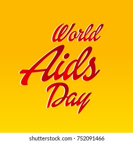 Vector illustration of a Banner for World Aids Day.