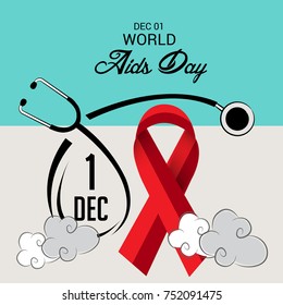 Vector illustration of a Banner for World Aids Day.