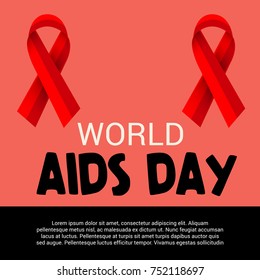 Vector illustration of a Banner for World Aids Day.