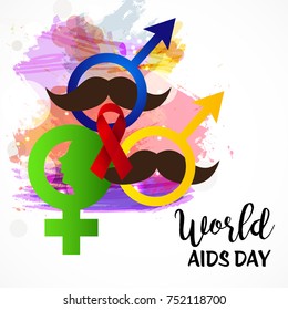 Vector illustration of a Banner for World Aids Day.