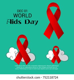 Vector illustration of a Banner for World Aids Day.