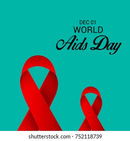 Vector illustration of a Banner for World Aids Day.