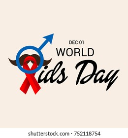 Vector illustration of a Banner for World Aids Day.