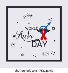Vector illustration of a Banner for World Aids Day.