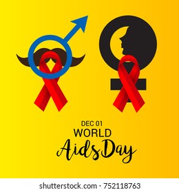 Vector illustration of a Banner for World Aids Day.