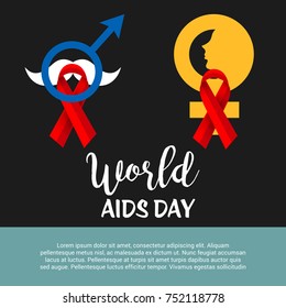 Vector illustration of a Banner for World Aids Day.