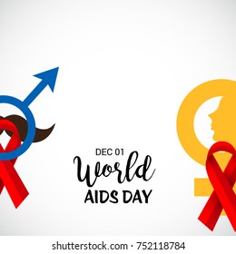 Vector illustration of a Banner for World Aids Day.