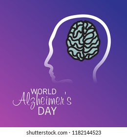 Vector illustration of a Banner for World Alzheimer's Day.