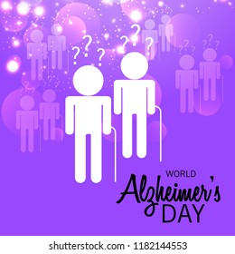 Vector illustration of a Banner for World Alzheimer's Day.