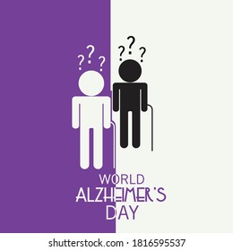 Vector illustration of a Banner for World Alzheimer's Day.