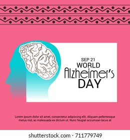 Vector illustration of a Banner for World Alzheimer's Day.