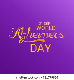 Vector illustration of a Banner for World Alzheimer's Day.