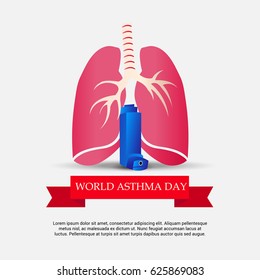 Vector illustration of a Banner for World Asthma Day.