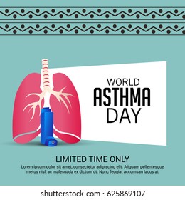 Vector illustration of a Banner for World Asthma Day.
