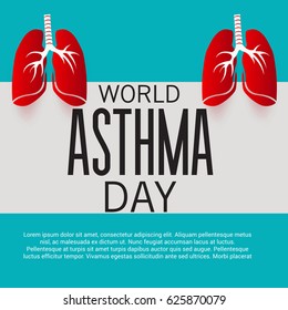 Vector illustration of a Banner for World Asthma Day.