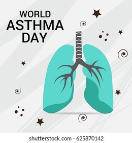 Vector illustration of a Banner for World Asthma Day.