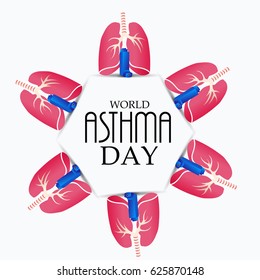 Vector illustration of a Banner for World Asthma Day.