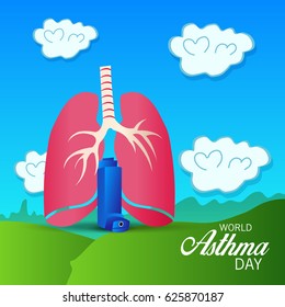 Vector illustration of a Banner for World Asthma Day.