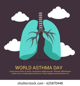 Vector illustration of a Banner for World Asthma Day.