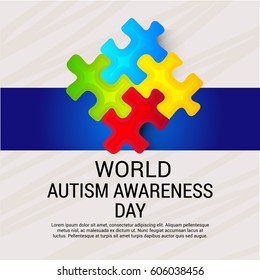 Vector illustration of a Banner for World autism awareness day.