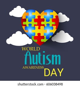 Vector illustration of a Banner for World autism awareness day.