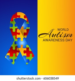 Vector illustration of a Banner for World autism awareness day.