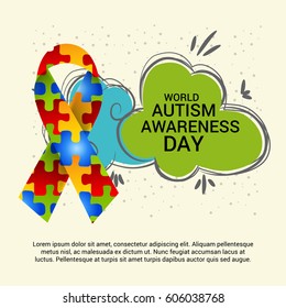 Vector illustration of a Banner for World autism awareness day.