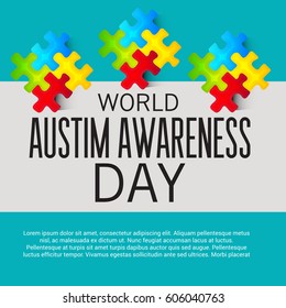 Vector illustration of a Banner for World autism awareness day.