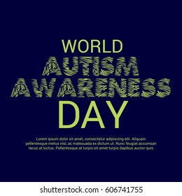 Vector illustration of a Banner for World Autism Awareness Day.