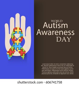 Vector illustration of a Banner for World Autism Awareness Day.