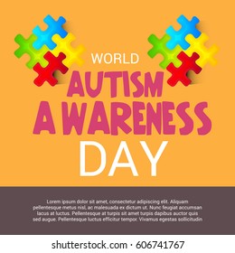Vector illustration of a Banner for World Autism Awareness Day.