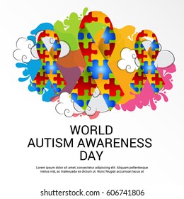 Vector illustration of a Banner for World Autism Awareness Day.