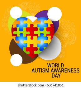 Vector illustration of a Banner for World Autism Awareness Day.