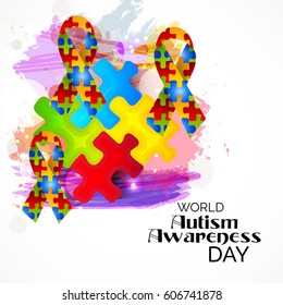 Vector illustration of a Banner for World Autism Awareness Day.