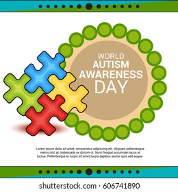 Vector illustration of a Banner for World Autism Awareness Day.