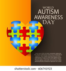 Vector illustration of a Banner for World Autism Awareness Day.