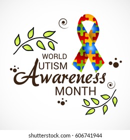 Vector illustration of a Banner for World Autism Awareness Day.