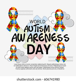 Vector illustration of a Banner for World Autism Awareness Day.