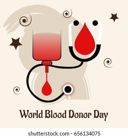 Vector illustration of a Banner for World Blood Donor Day.