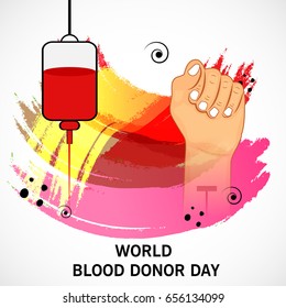 Vector illustration of a Banner for World Blood Donor Day.