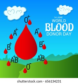 Vector illustration of a Banner for World Blood Donor Day.