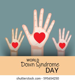 Vector illustration of a Banner for World Down Syndrome Day.