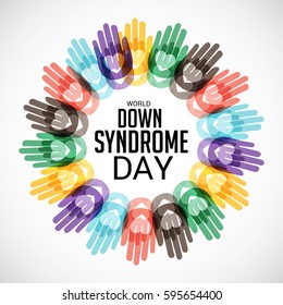 Vector illustration of a Banner for World Down Syndrome Day.