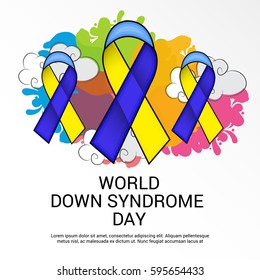 Vector illustration of a Banner for World Down Syndrome Day.