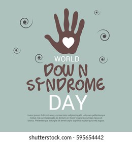 Vector illustration of a Banner for World Down Syndrome Day.