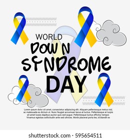 Vector illustration of a Banner for World Down Syndrome Day.